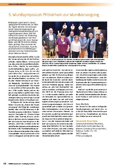 Vorschauseite 1: 5. Wundsymposium Mittelrhein zur Wundversorgung