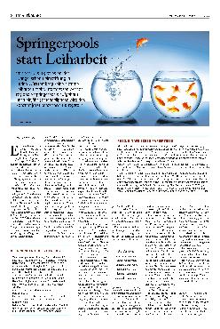 Vorschauseite 1: Springerpools statt Leiharbeit
