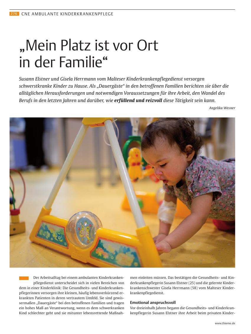 Vorschauseite 1: „Mein Platz ist vor Ort in der Familie“