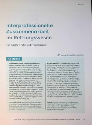 Vorschauseite 1: Interprofessionelle Zusammenarbeit sm Rettungswesen