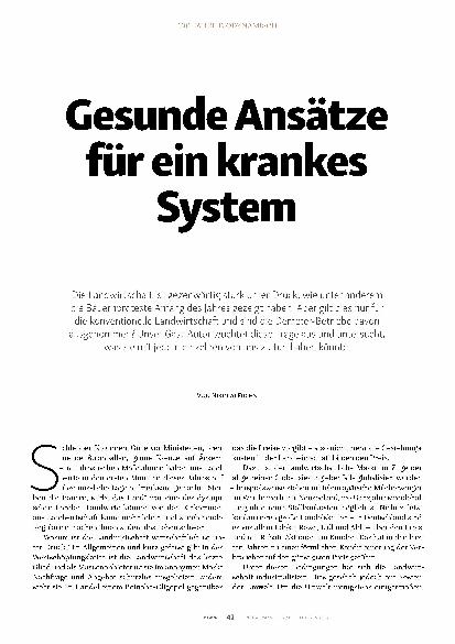Vorschauseite 1: Gesunde Ansätze für ein krankes System