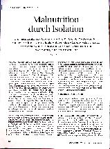 Vorschauseite 1: Malnutrition durch Isolation