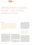 Vorschauseite 1: Abnabeln nach Plazentageburt - eine evidenzbasierte Option?