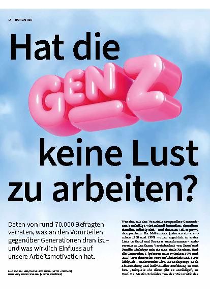 Vorschauseite 1: Hat die Gen Z keine Lust zu arbeiten?