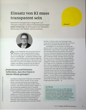 Vorschauseite 1: Einsatz von KI muss transparent sein