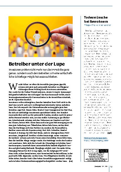 Vorschauseite 1: Betreiber unter der Lupe