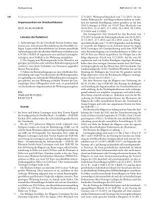 Vorschauseite 1: Angemessenheit von Unterkunftskosten