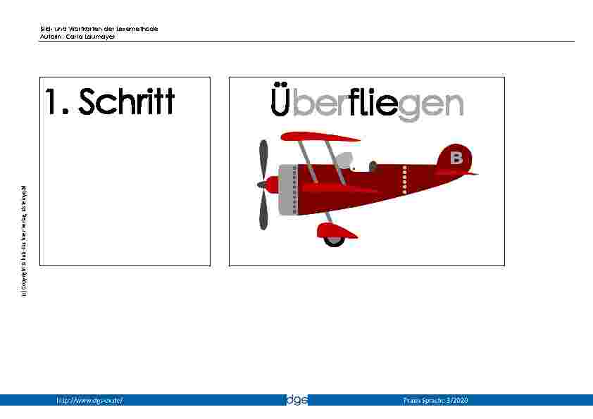 Vorschauseite 1: Bild-und Wortkarten der Lesemethode