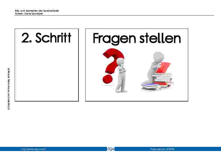 Vorschauseite 2: Bild-und Wortkarten der Lesemethode
