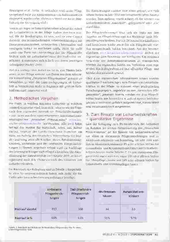 Vorschauseite 2: LEIHARBEIT IN DER PFLEGE ERGEBNISSE AUS DEM HESSISCHEN PFLEGEMONITOR