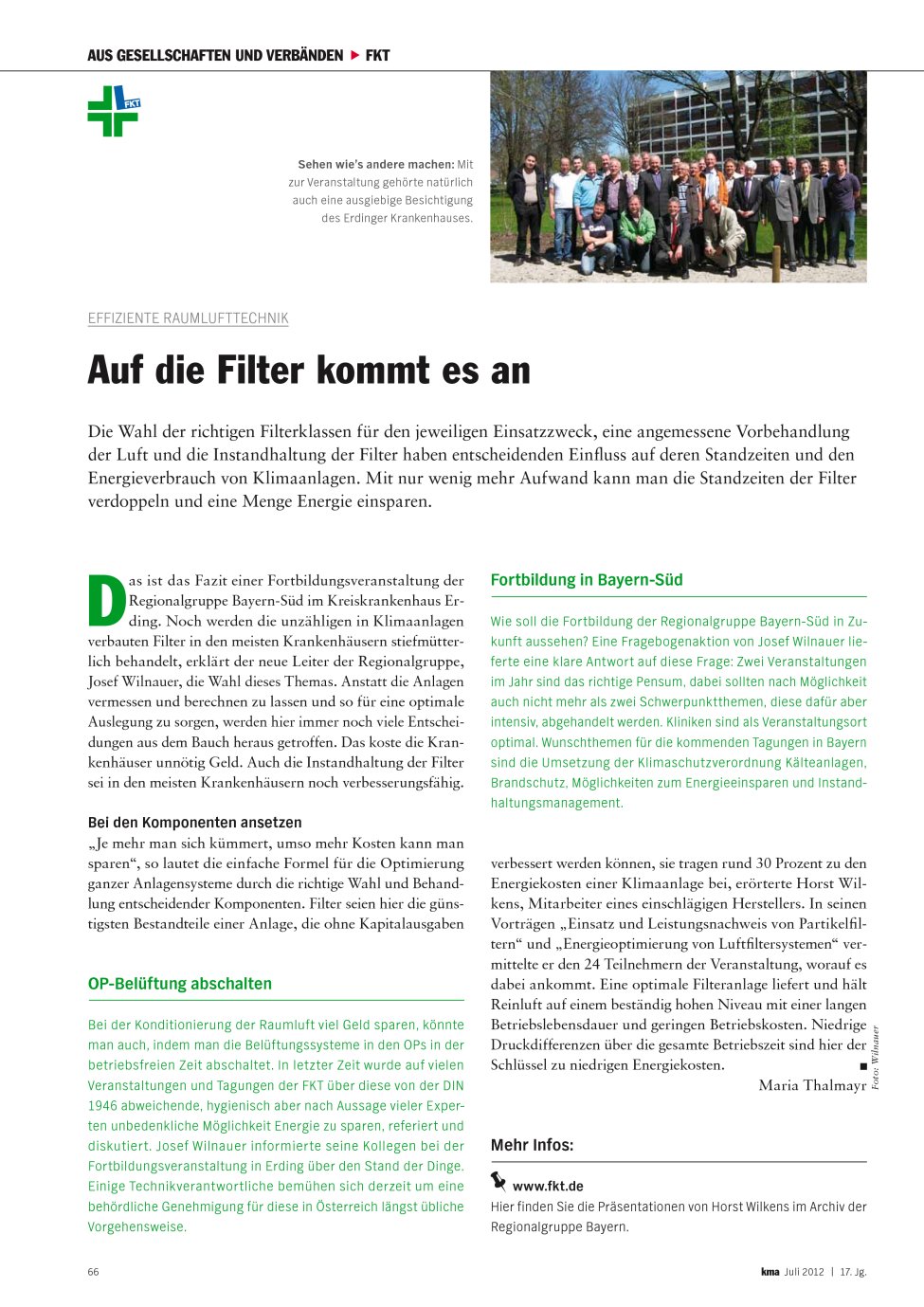 Vorschauseite 1: Auf die Filter kommt es an