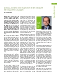 Vorschauseite 1: Schluss mit den immer gleichen Erkenntnissen! Wir brauchen Lösungen.