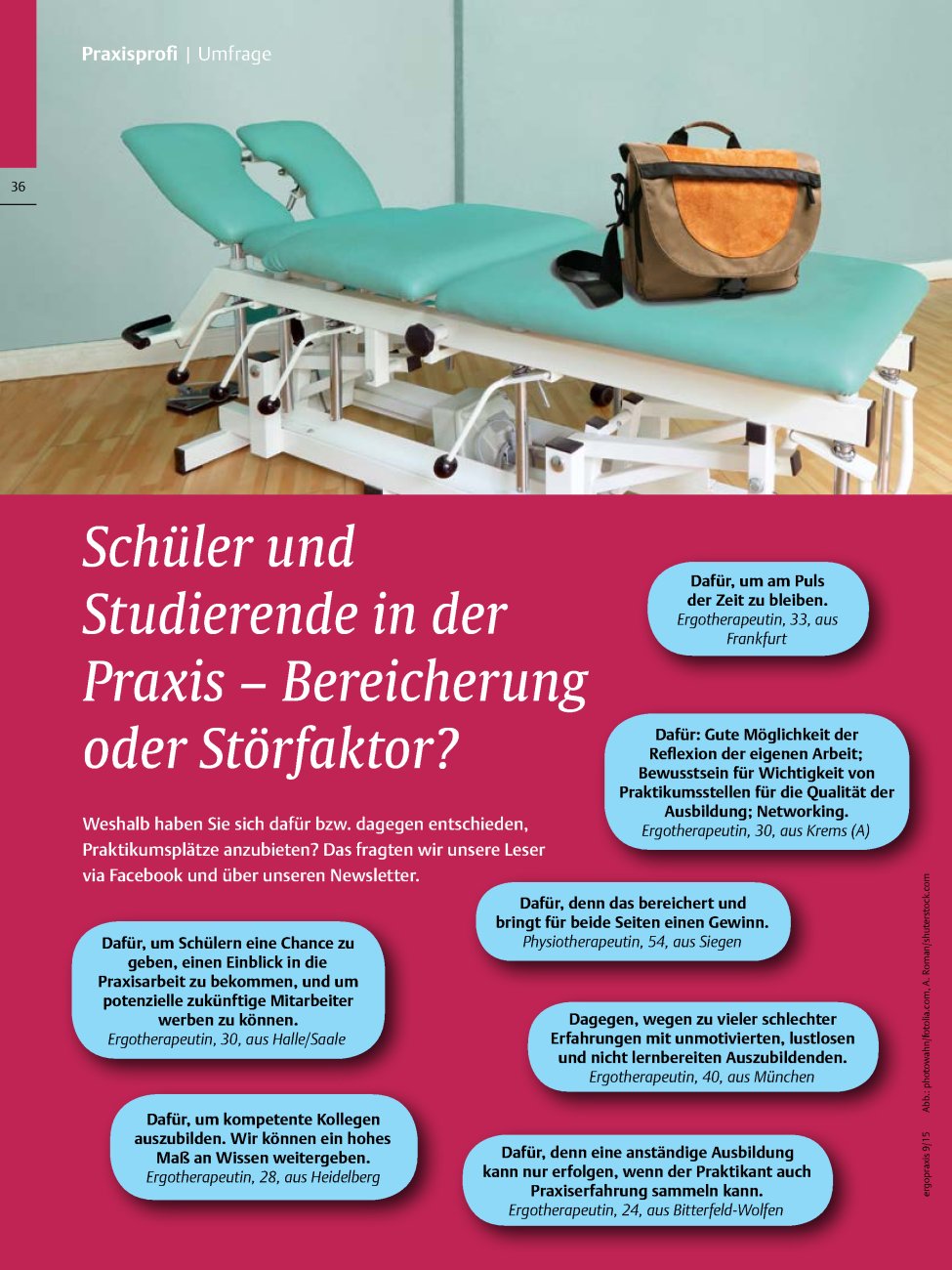 Vorschauseite 1: Schüler und Studierende in der Praxis ? Bereicherung oder Störfaktor?