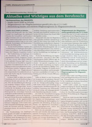 Vorschauseite 2: Aktuelles und Wichtiges aus dem Berufsrecht