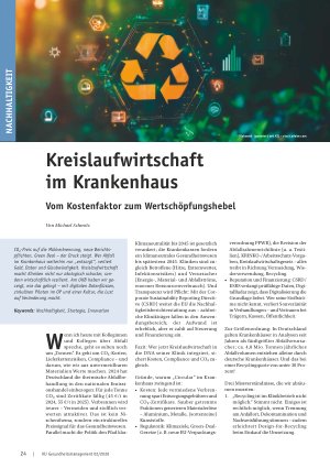 Vorschauseite 1: Kreislaufwirtschaft im Krankenhaus Vom Kostenfaktor zum Wertschöpfungshebel