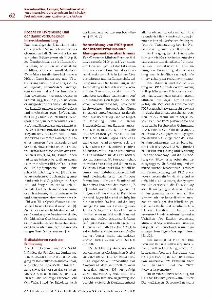 Vorschauseite 4: Post-Intensive-Care-Syndrom bei Kindern: Die Kinderintensivstation überlebt – eine Herausforderung für die ganze Familie