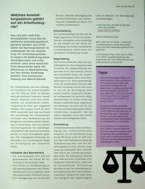Vorschauseite 2: Vertrauensschutz in der Probezeit