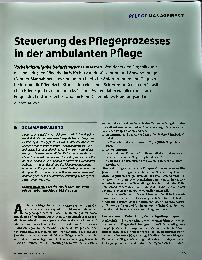 Vorschauseite 1: Steuerung des Pflegeprozesses in der ambulanten Pflege