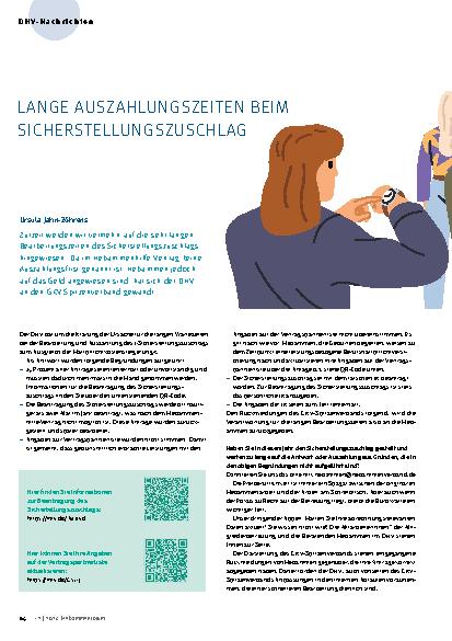 Vorschauseite 1: Lange Auszahlungszeiten beim Sicherstellungszuschlag.