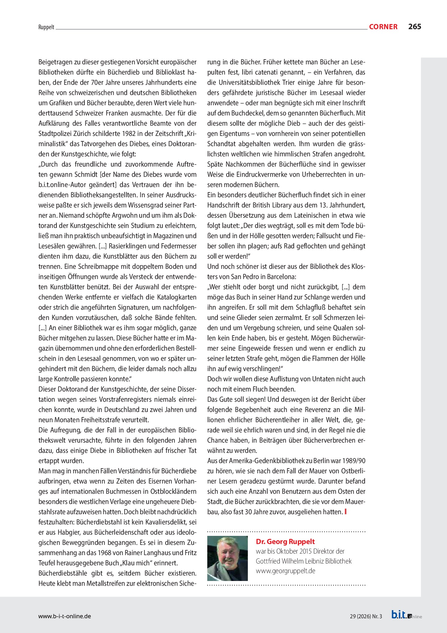 Vorschauseite 2: Von Bücherschändern, Bücherdieben und Verbrechen aus Bücherleidenschaft – Teil 8