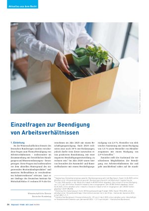 Vorschauseite 1: Einzelfragen zur Beendigung von Arbeitsverhältnissen