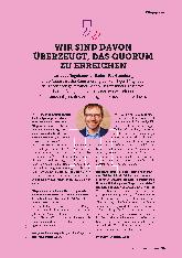 Vorschauseite 1: Wir sind davon überzeugt, das Quorum zu erreichen.