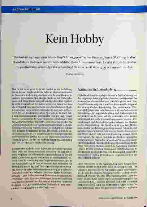 Vorschauseite 1: Kein Hobby.