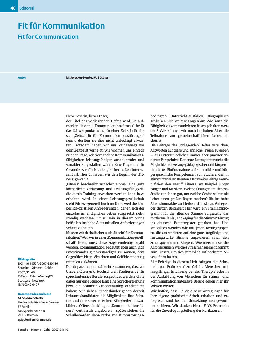 Vorschauseite 1: Fit für Kommunikation