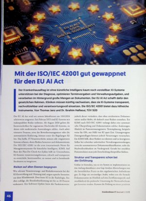 Vorschauseite 1: Mit der ISO/IEC 42001 gut gewappnet für den EU AI Act