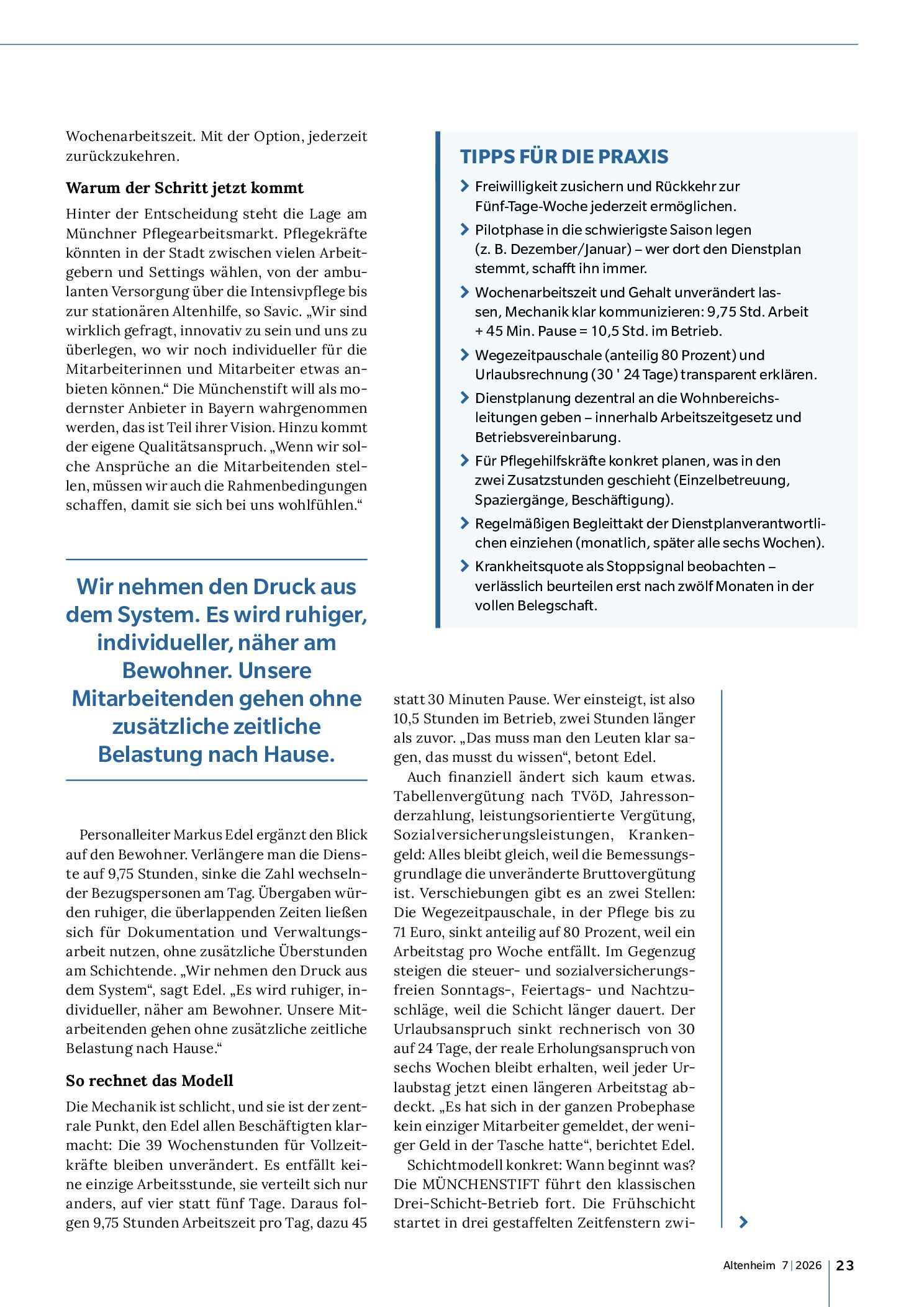 Vorschauseite 2: Vom Pilotprojekt zum Regelbetrieb