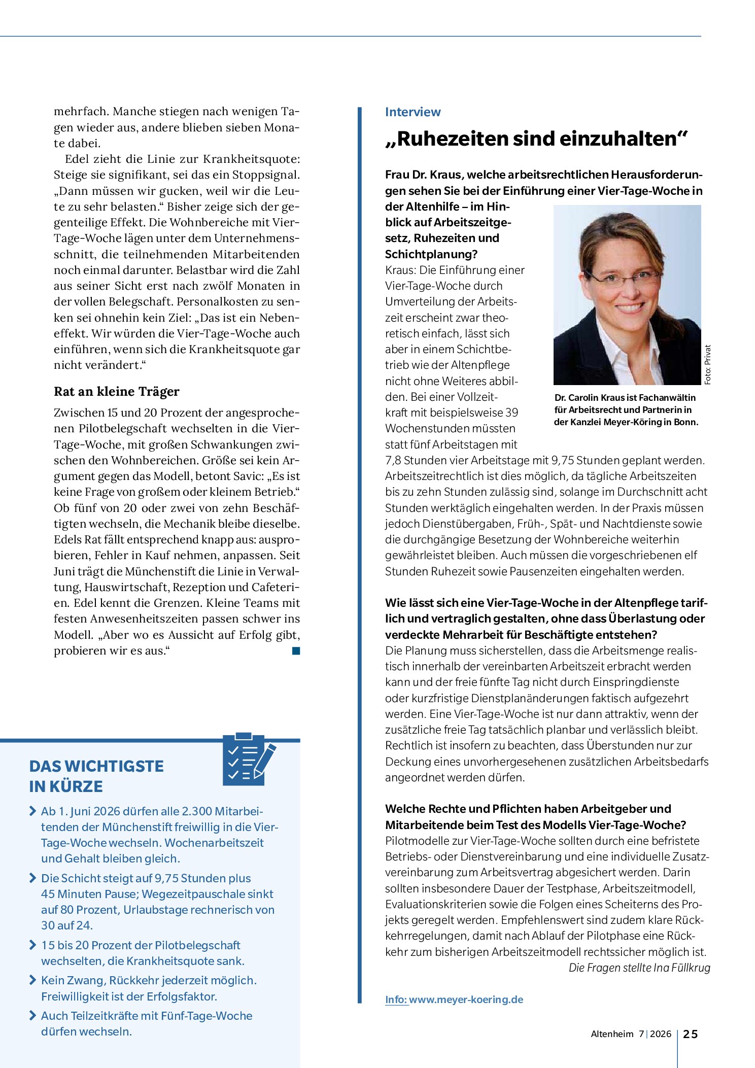 Vorschauseite 4: Vom Pilotprojekt zum Regelbetrieb