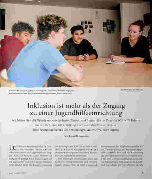 Vorschauseite 1: Inklusion ist mehr als der Zugang zu einer Jugendhilfeeinrichtung.