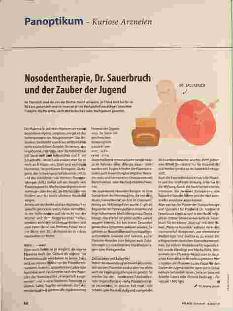 Vorschauseite 1: Nosodentherapie, Dr. Sauerbruch und der Zauber der Jugend