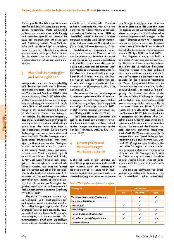 Vorschauseite 3: Förderung des aktiv-strategischen Textverstehens – einführender Überblick