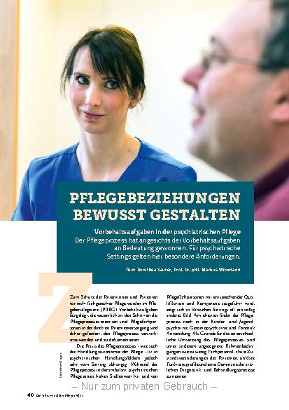 Vorschauseite 1: Pflegebeziehungen bewusst gestalten