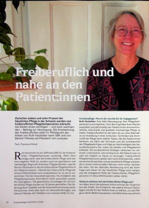 Vorschauseite 1: Freiberuflich und nahe an den Patient: innen