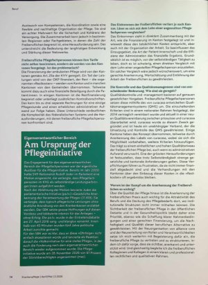 Vorschauseite 3: Freiberuflich und nahe an den Patient: innen