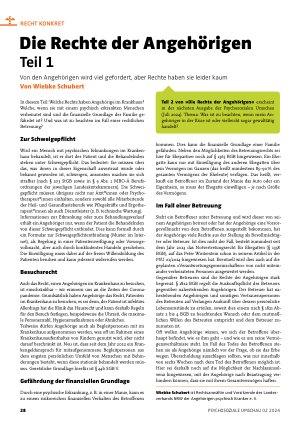 Vorschauseite 1: Die Rechte der Angehörigen Teil 1