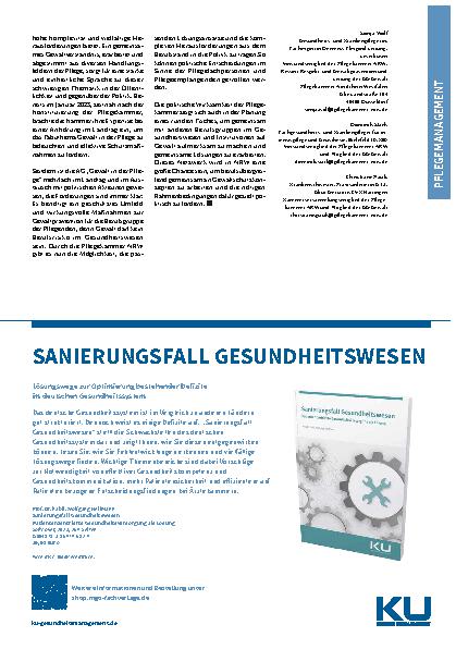 Vorschauseite 3: Bewältigung von Gewalt aus Sicht des Berufsstands Pflege Wie können wir Pflegefachpersonen schützen?