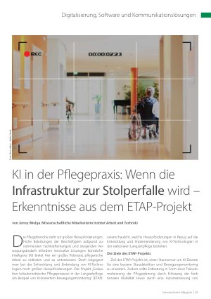 Vorschauseite 1: KI in der Pflegepraxis: Wenn die Infrastruktur zur Stolperfalle wird – Erkenntnisse aus dem ETAP-Projekt
