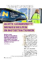 Vorschauseite 1: Akute Gemeindeschwestern helfen in Notsituationen.