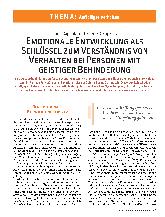 Vorschauseite 2: Emotionale Entwicklung als Schlüssel zum Verständnis von Verhalten bei Personen mit geistiger Behinderung