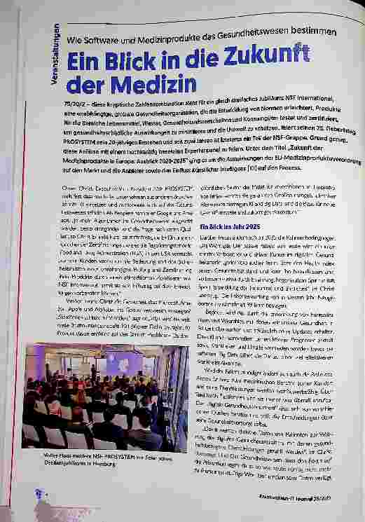 Vorschauseite 1: Wie Software und Medizinprodukte das Gesundheitswesen bestimmen. Ein Blick in die Zukunft der Medizin