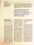 Vorschauseite 1: Digitale Hochschullehre im ersten COVID-19-Semester. Ergebnisse einer Befragung von Lehrenden in Public Health, Medizin und Pflege.