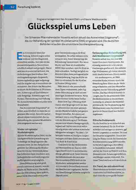Vorschauseite 1: Engpassmanagement bei Arzneimitteln und teure Medikamente Glücksspiel ums Leben