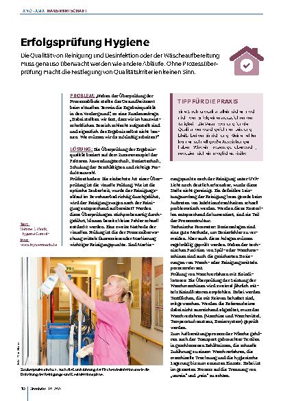 Vorschauseite 1: Erfolgsprüfung Hygiene