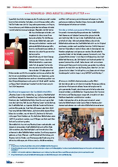 Vorschauseite 2: Kongress und Ausstellungssplitter +++