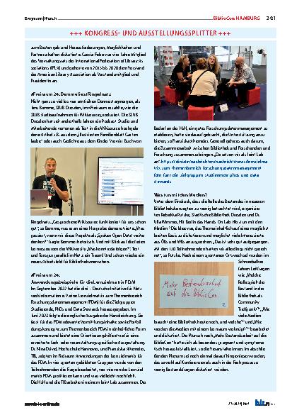 Vorschauseite 3: Kongress und Ausstellungssplitter +++