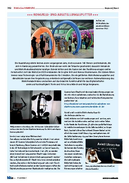 Vorschauseite 4: Kongress und Ausstellungssplitter +++