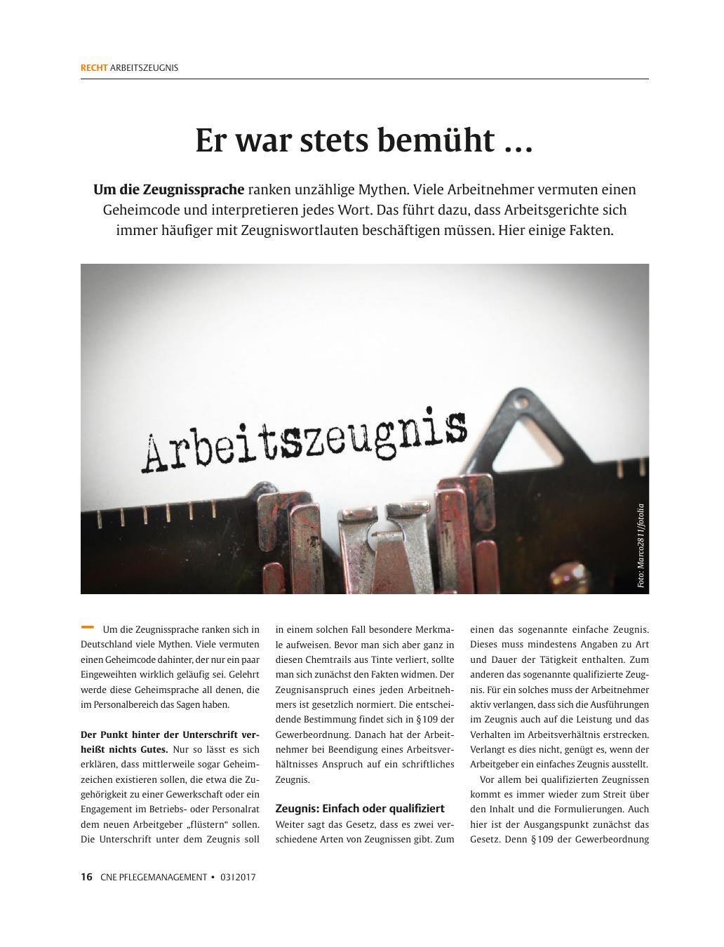 Vorschauseite 1: Er war stets bemüht ?